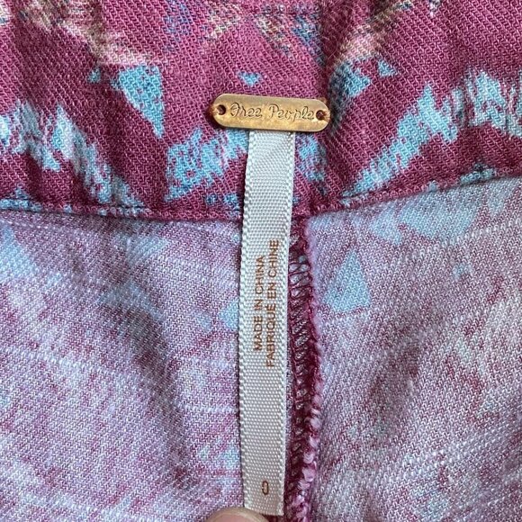 Free People‎ Wild Plum shorts pink/purple print size 0 - Picture 5 of 7